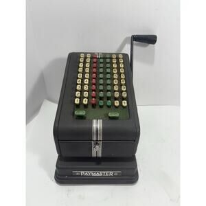 Paymaster 712311 Model K D Heavy‎ duty Checkwriter & Protector Vintage UNTESTED